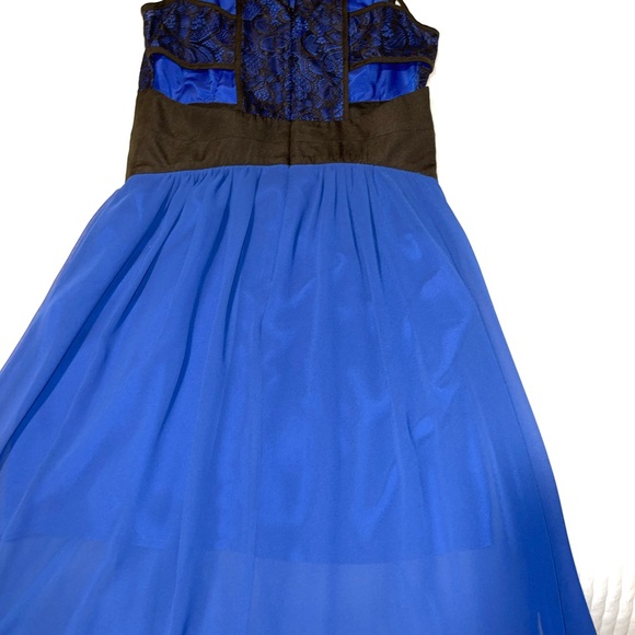 BCBGGeneration Electric blue and black floor length dress - Picture 3 of 5
